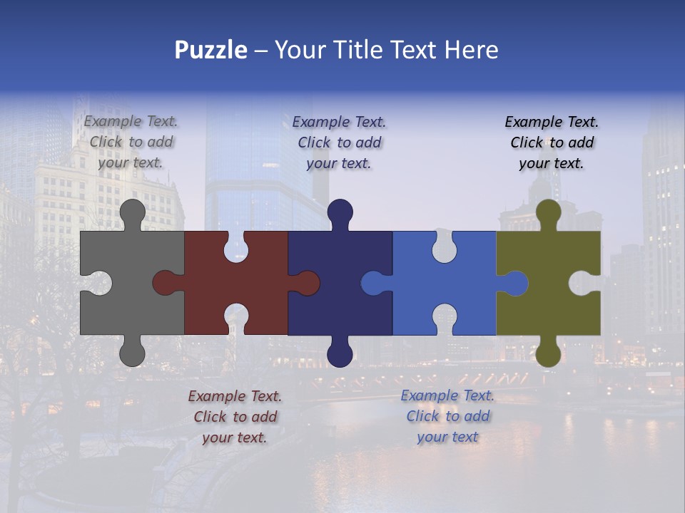 Water Cityscape Skyline PowerPoint Template