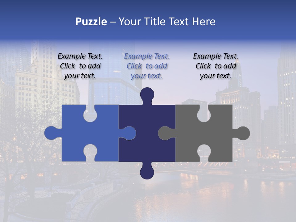 Water Cityscape Skyline PowerPoint Template