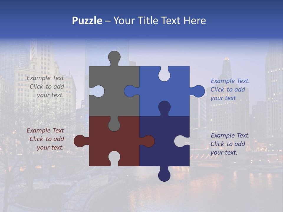 Water Cityscape Skyline PowerPoint Template