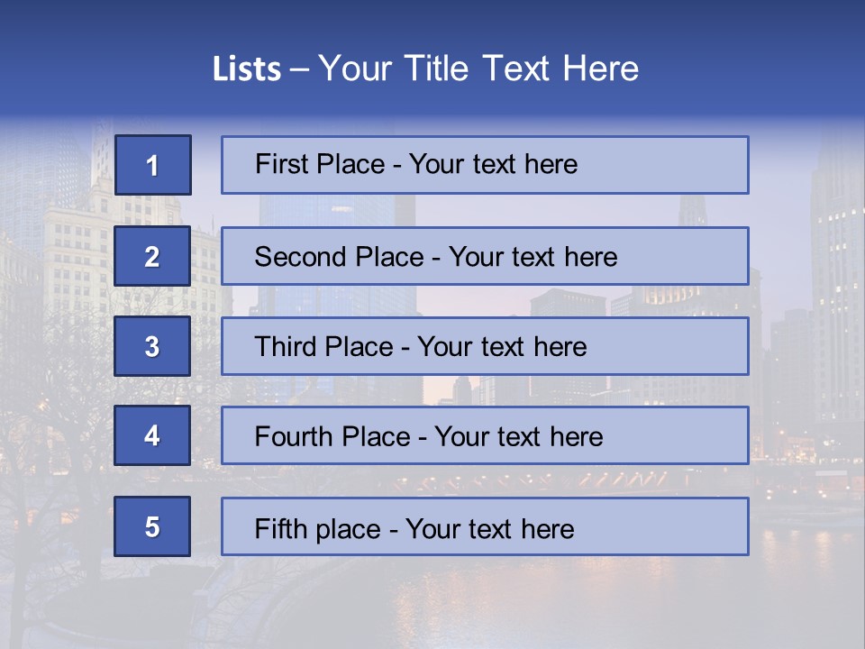 Water Cityscape Skyline PowerPoint Template