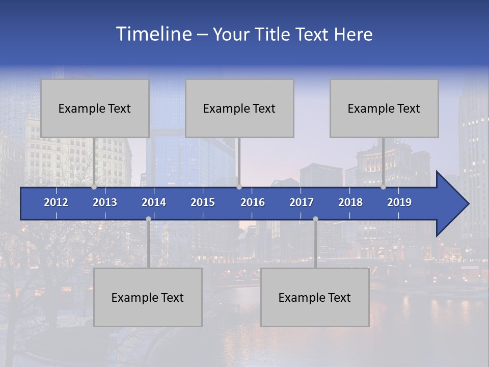 Water Cityscape Skyline PowerPoint Template
