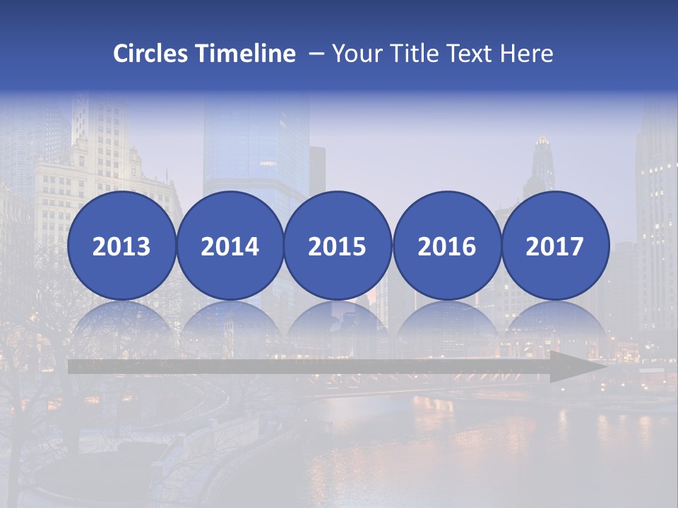 Water Cityscape Skyline PowerPoint Template