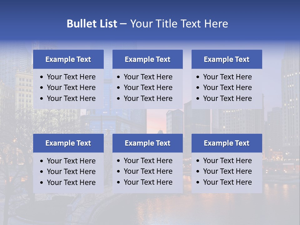 Water Cityscape Skyline PowerPoint Template
