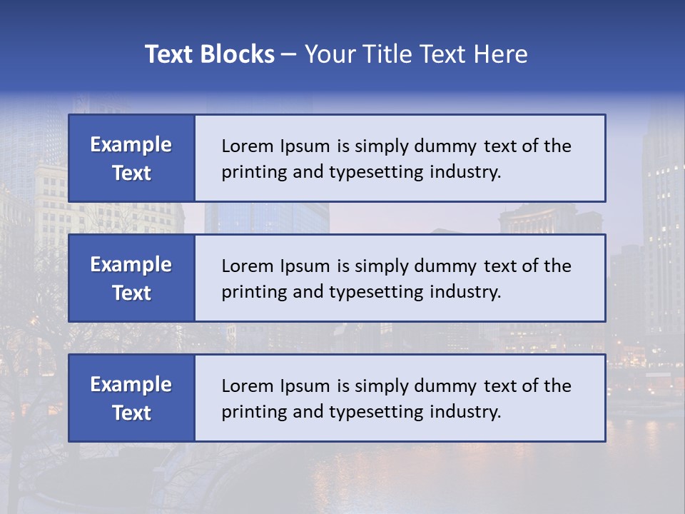 Water Cityscape Skyline PowerPoint Template