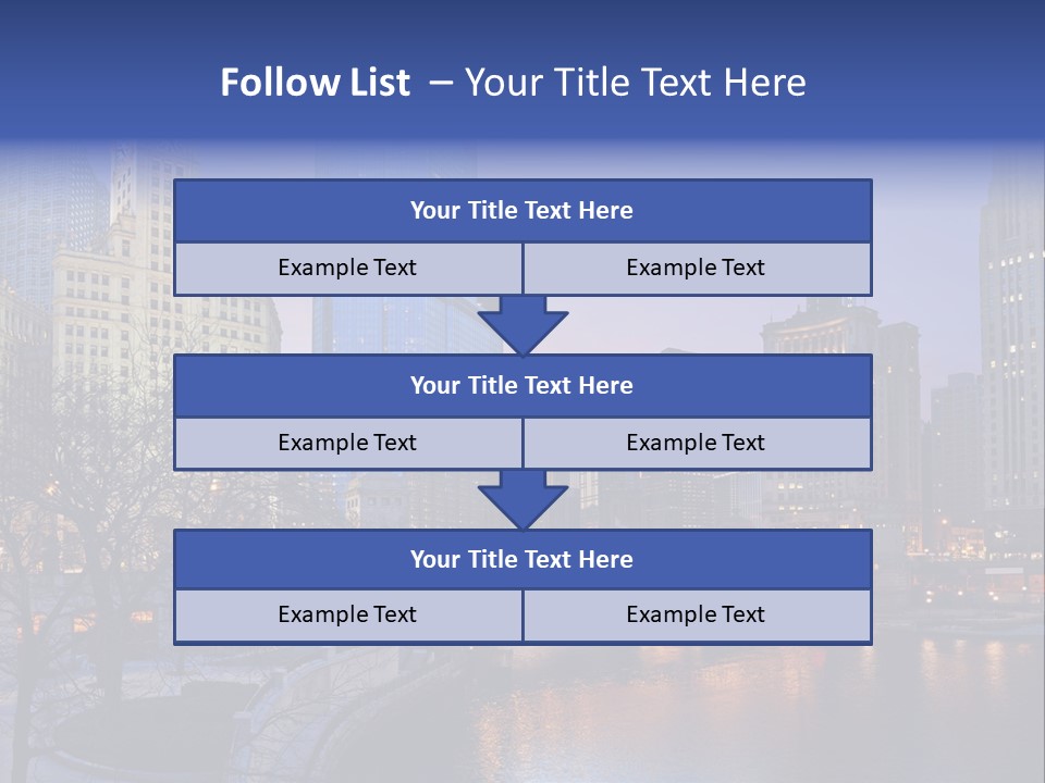 Water Cityscape Skyline PowerPoint Template