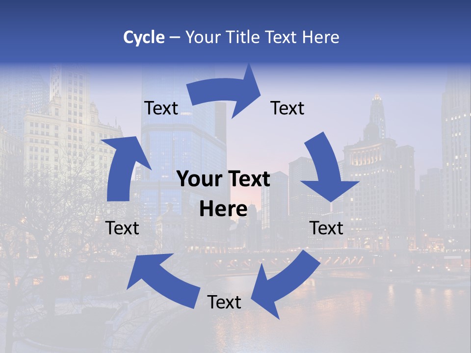 Water Cityscape Skyline PowerPoint Template