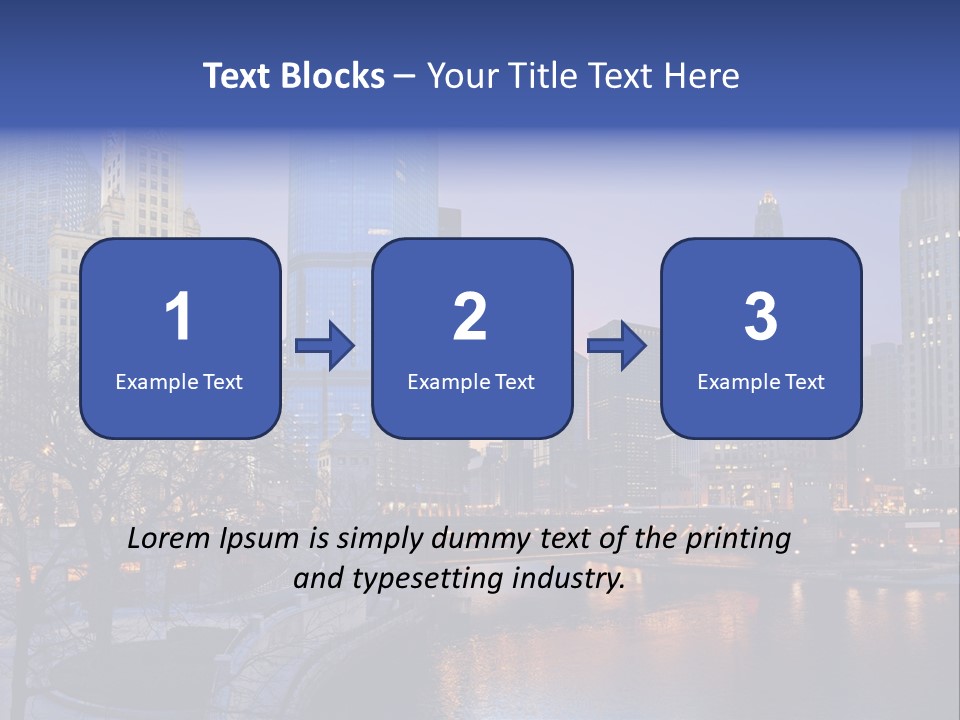 Water Cityscape Skyline PowerPoint Template