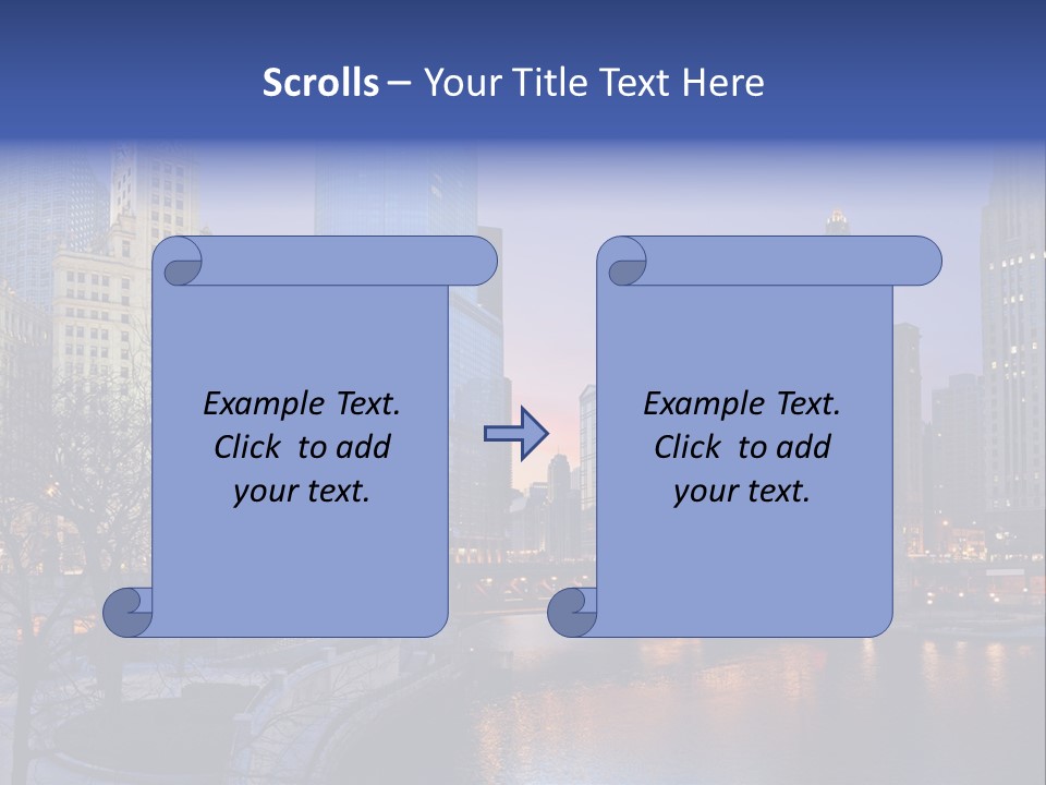 Water Cityscape Skyline PowerPoint Template