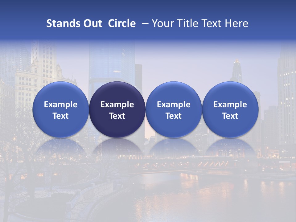 Water Cityscape Skyline PowerPoint Template