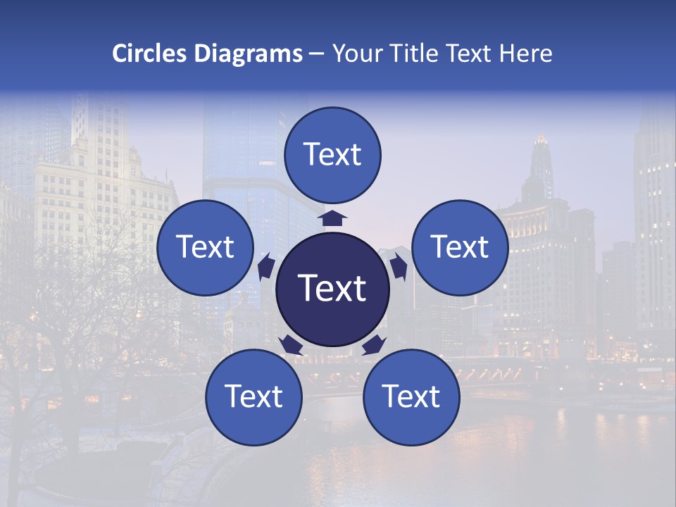 Water Cityscape Skyline PowerPoint Template