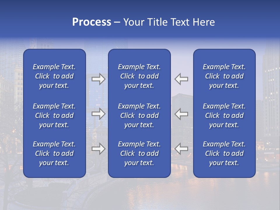 Water Cityscape Skyline PowerPoint Template