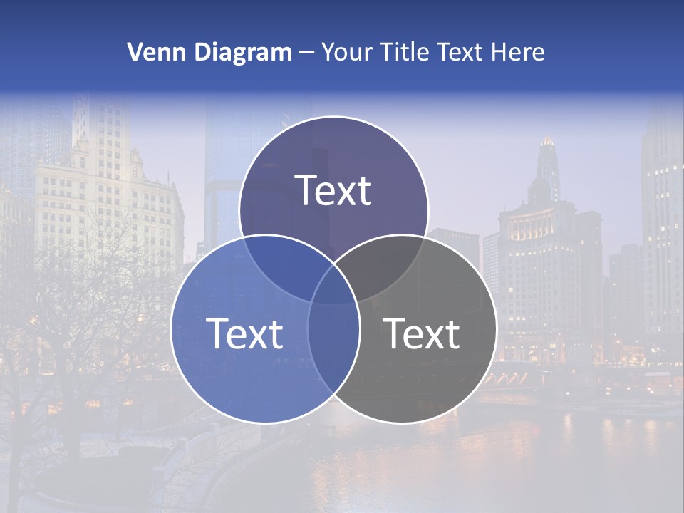Water Cityscape Skyline PowerPoint Template