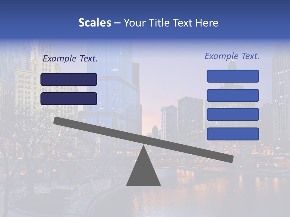 Water Cityscape Skyline PowerPoint Template
