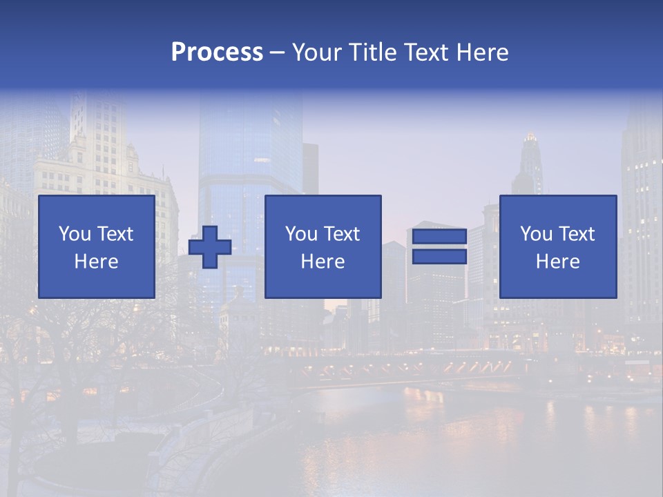 Water Cityscape Skyline PowerPoint Template