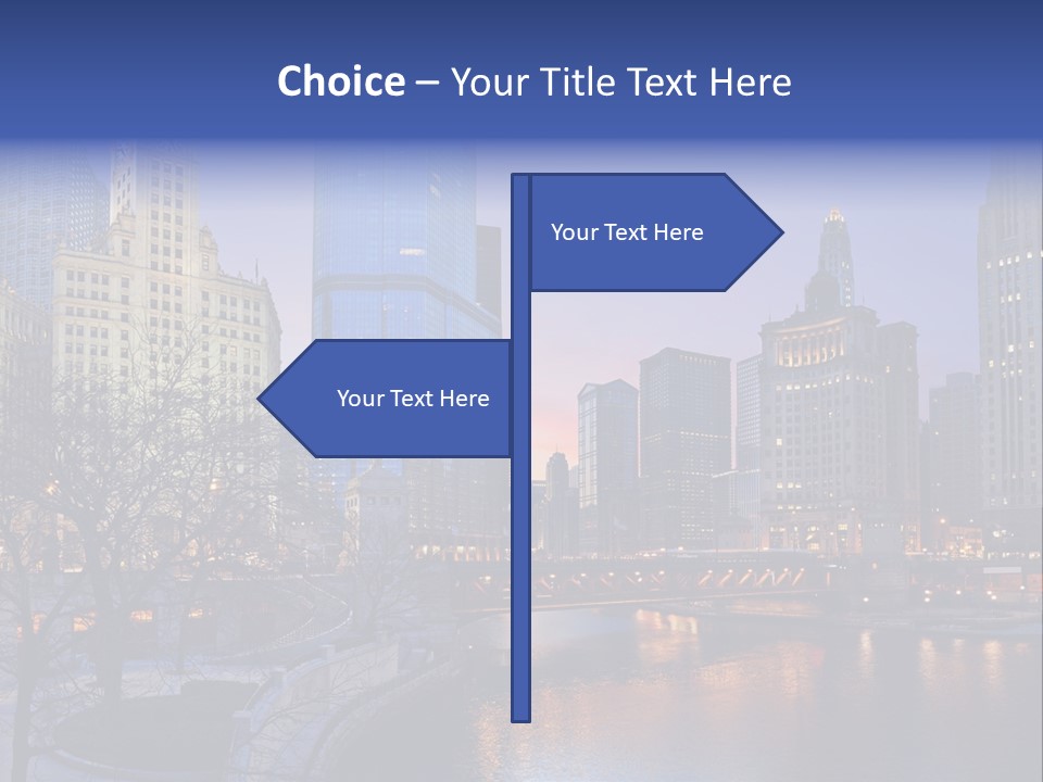 Water Cityscape Skyline PowerPoint Template