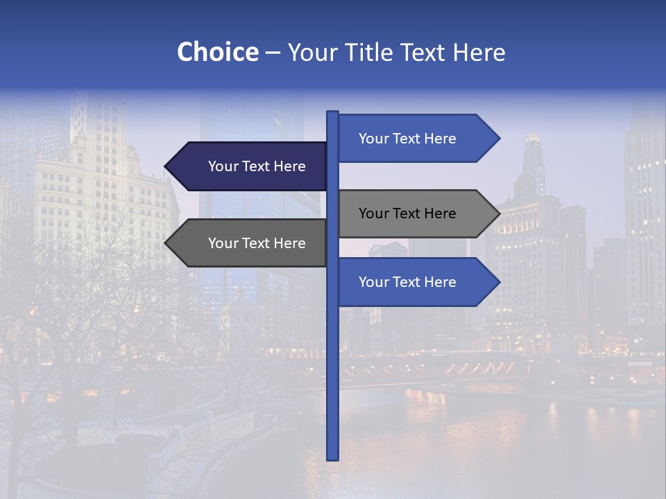 Water Cityscape Skyline PowerPoint Template