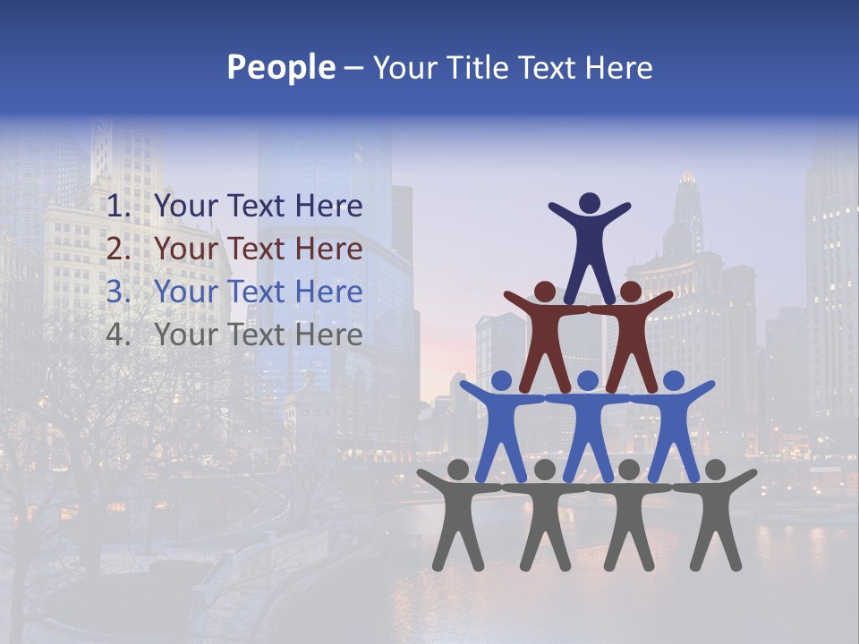 Water Cityscape Skyline PowerPoint Template