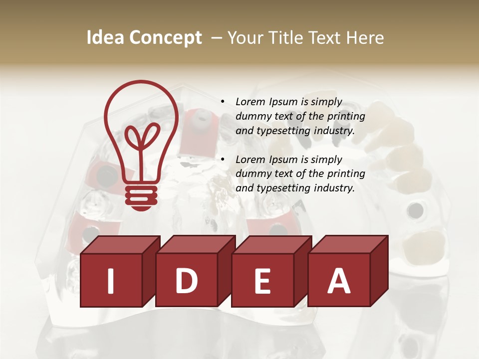 Denture Incisor Implant PowerPoint Template