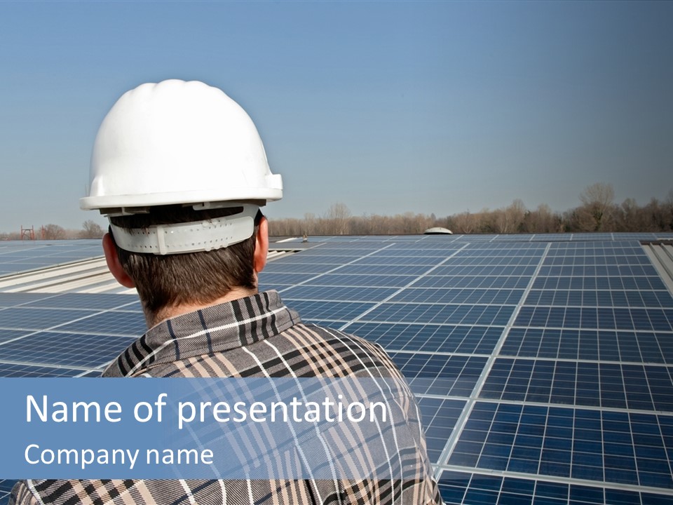 Photovoltaic Power Building PowerPoint Template