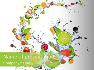 Blackberry Abstract Segment PowerPoint Template