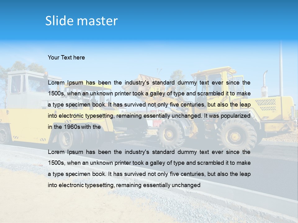 Crew Vehicle Paver PowerPoint Template