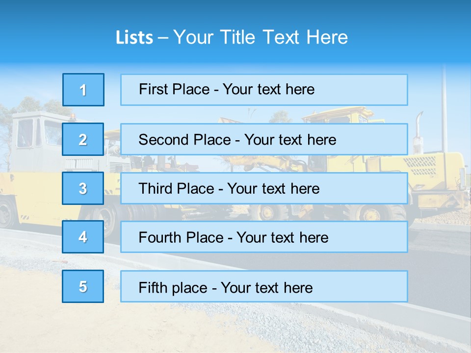 Crew Vehicle Paver PowerPoint Template