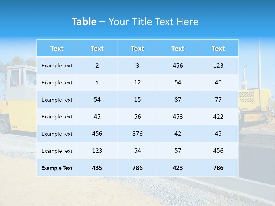 Crew Vehicle Paver PowerPoint Template