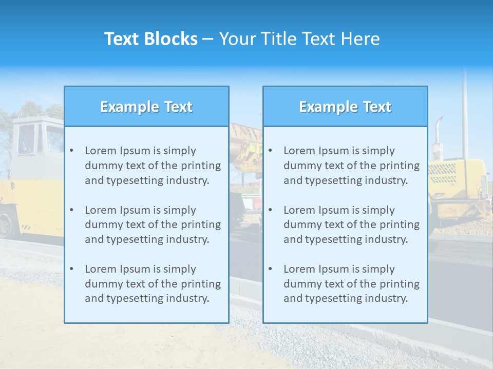 Crew Vehicle Paver PowerPoint Template