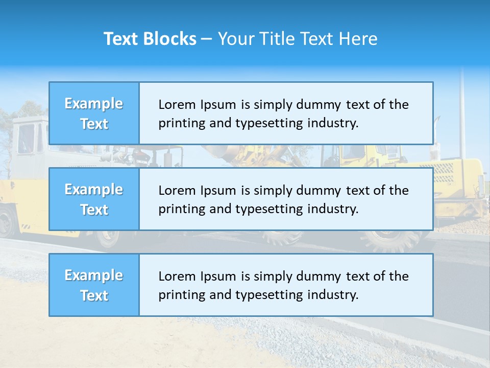 Crew Vehicle Paver PowerPoint Template