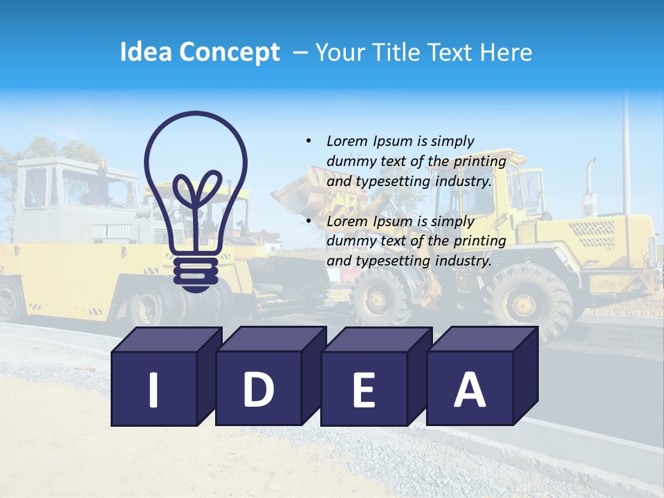 Crew Vehicle Paver PowerPoint Template