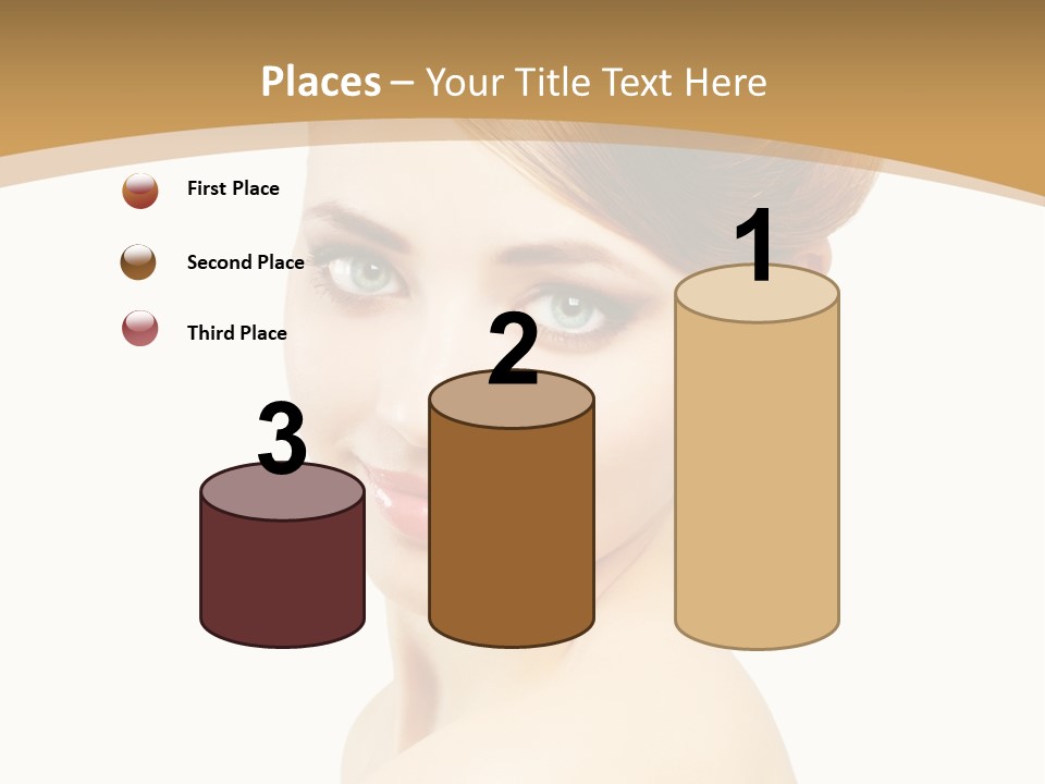 Caucasian Glamour Model PowerPoint Template