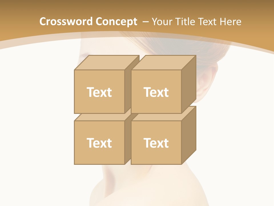 Caucasian Glamour Model PowerPoint Template