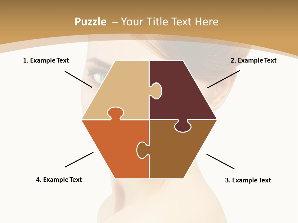 Caucasian Glamour Model PowerPoint Template