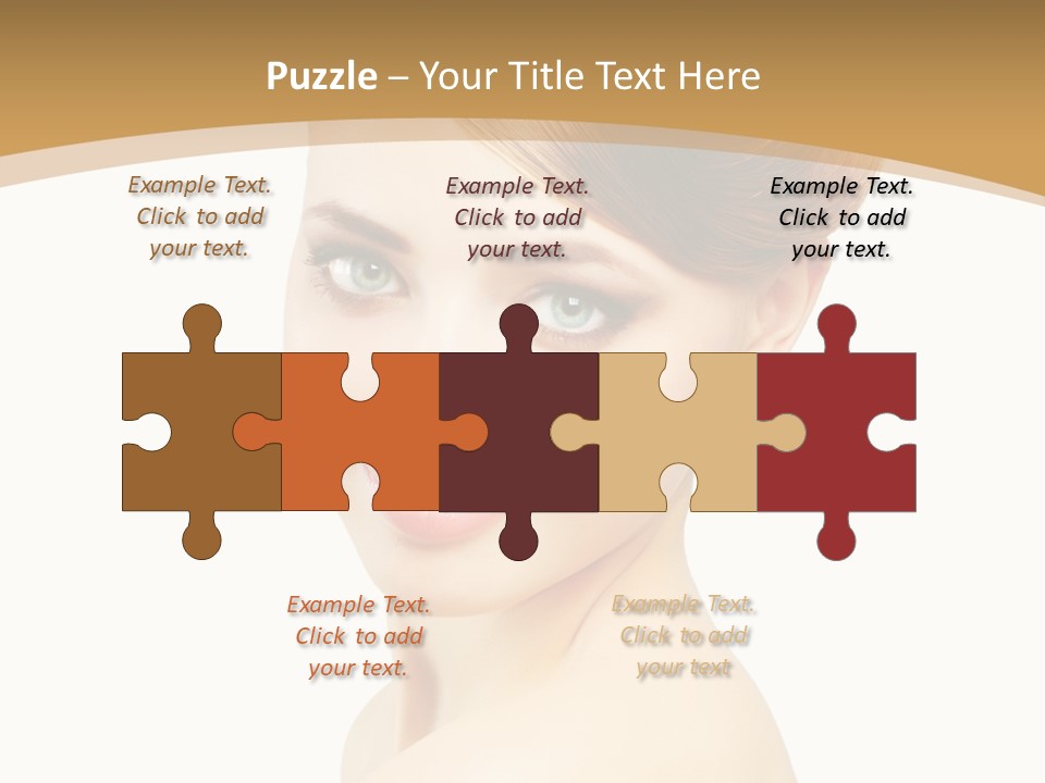 Caucasian Glamour Model PowerPoint Template