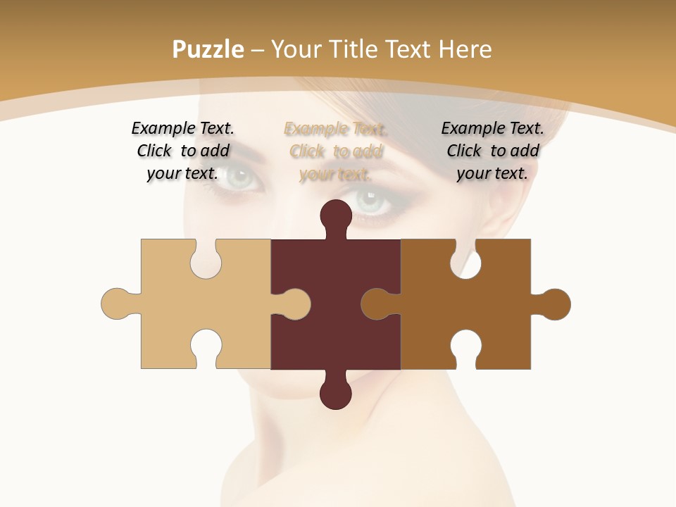 Caucasian Glamour Model PowerPoint Template