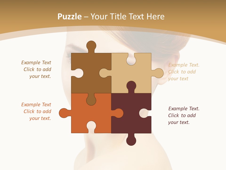 Caucasian Glamour Model PowerPoint Template