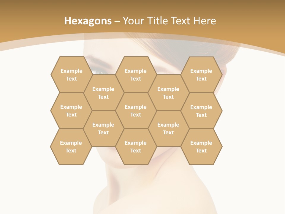 Caucasian Glamour Model PowerPoint Template