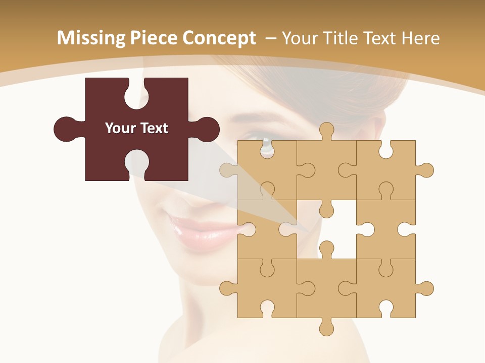 Caucasian Glamour Model PowerPoint Template