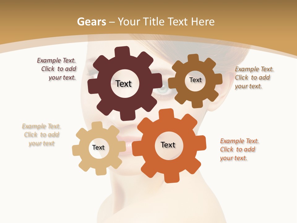 Caucasian Glamour Model PowerPoint Template