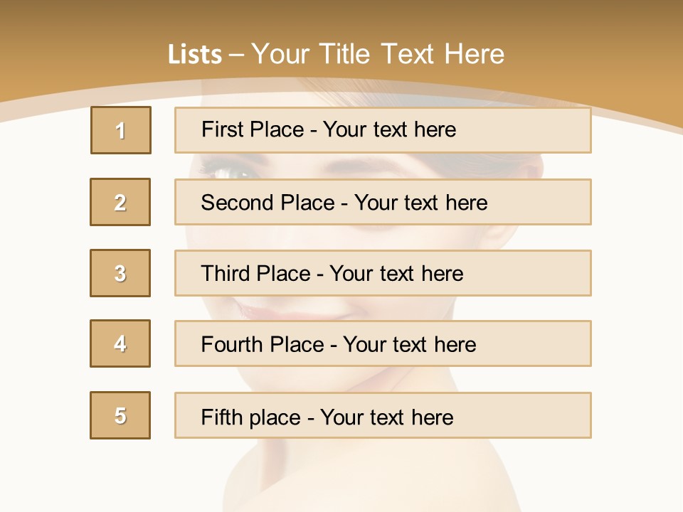 Caucasian Glamour Model PowerPoint Template