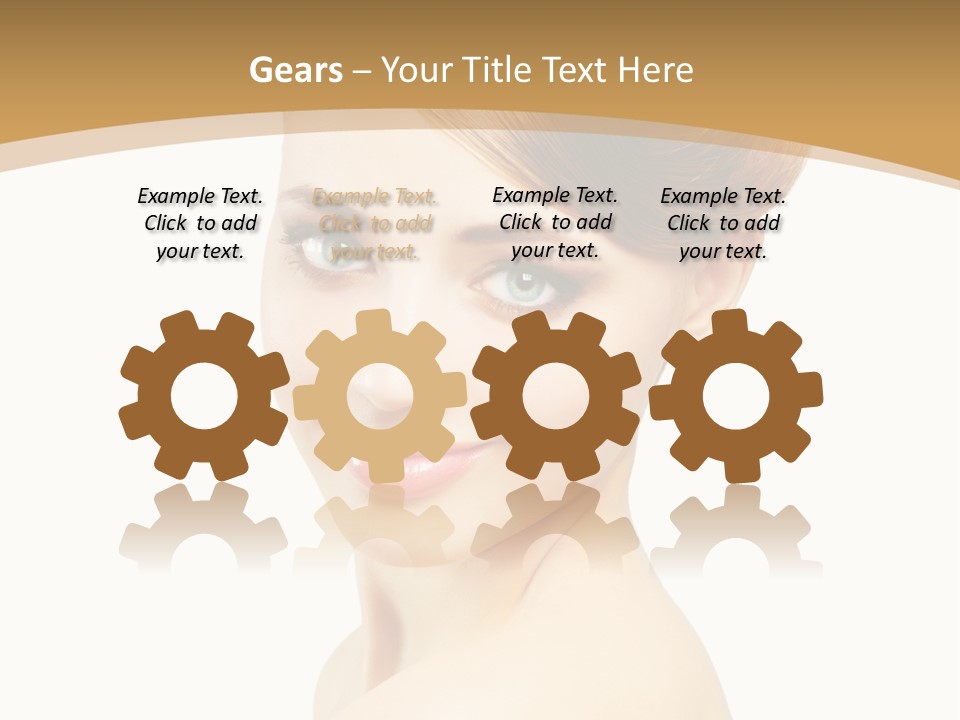 Caucasian Glamour Model PowerPoint Template