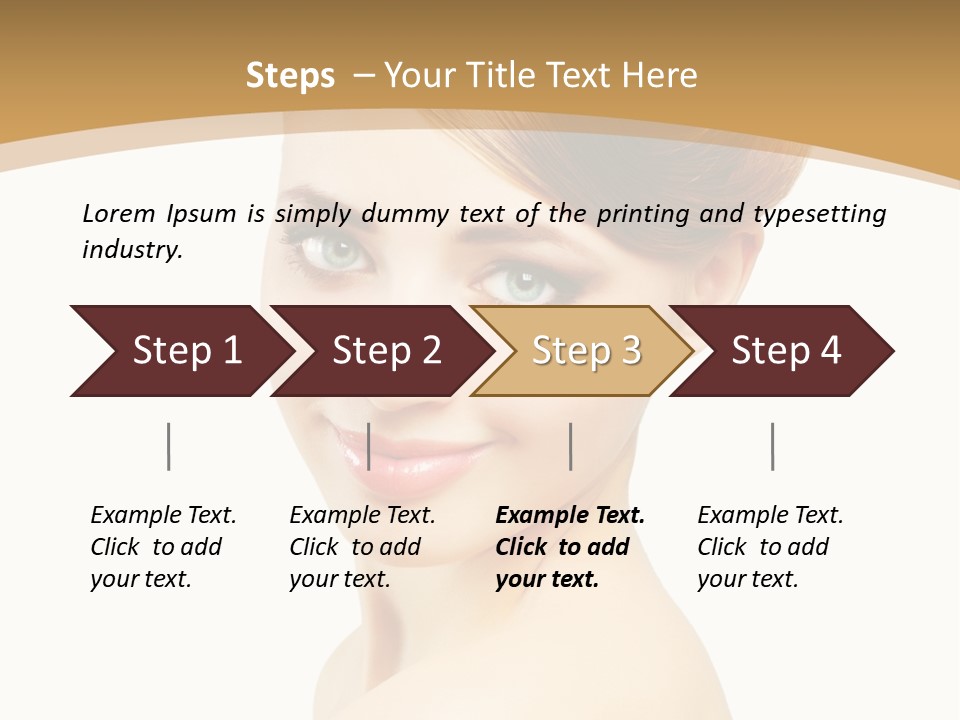Caucasian Glamour Model PowerPoint Template