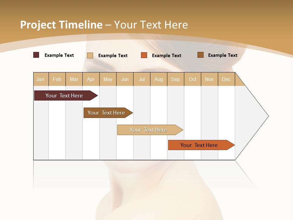 Caucasian Glamour Model PowerPoint Template