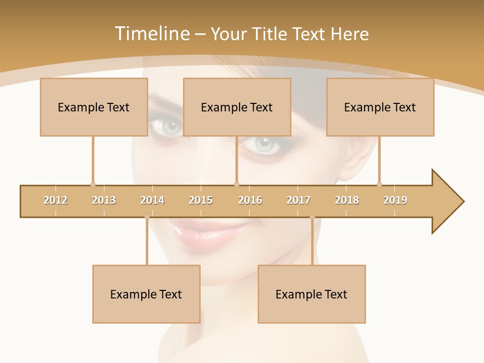 Caucasian Glamour Model PowerPoint Template