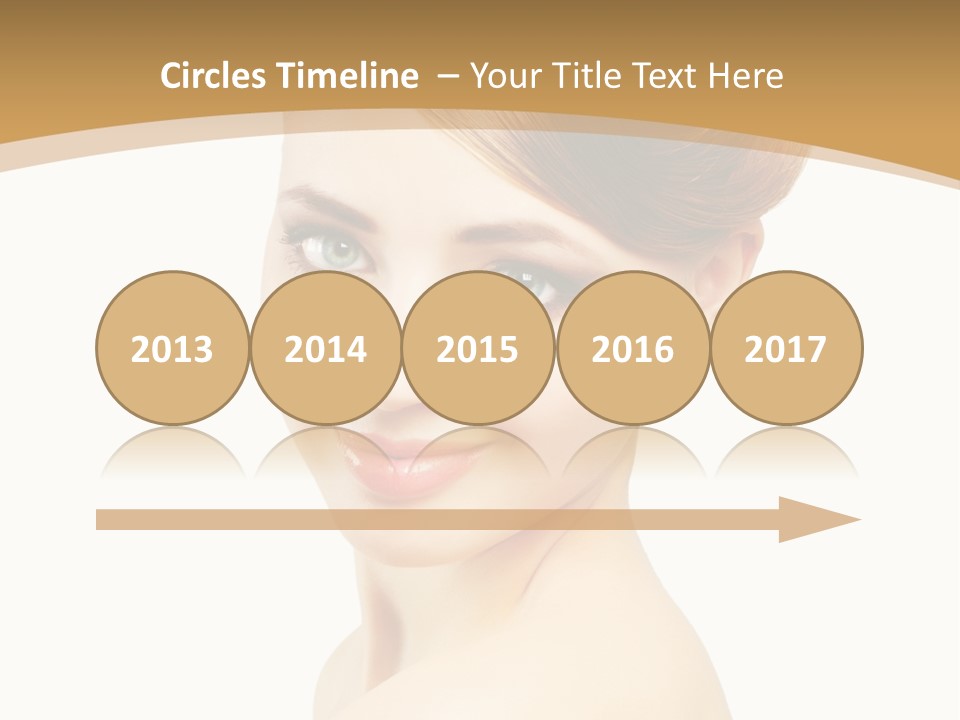 Caucasian Glamour Model PowerPoint Template