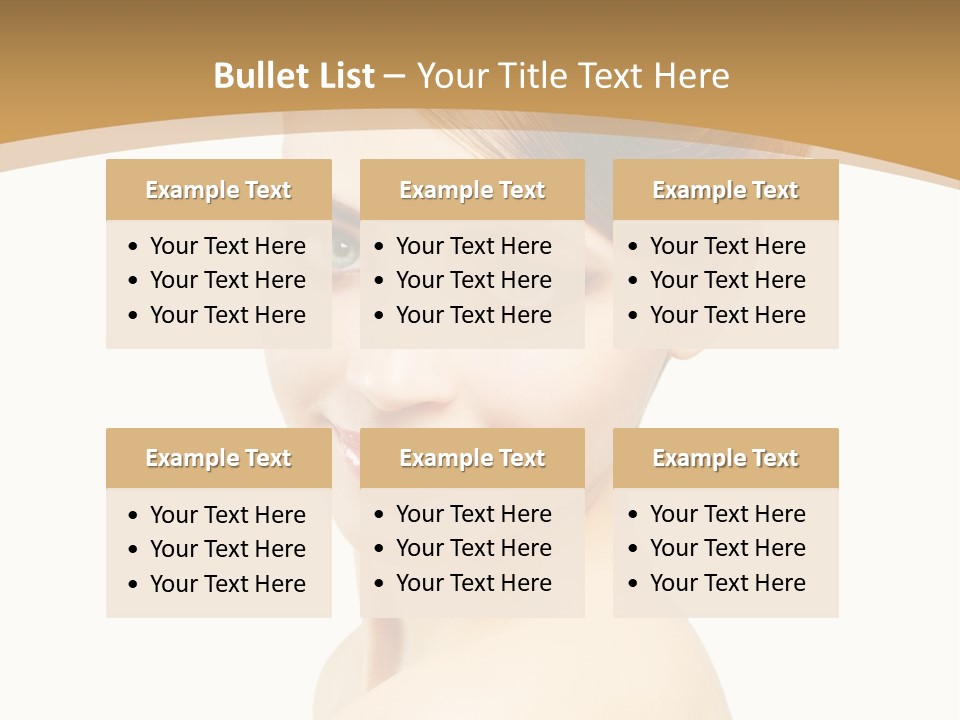 Caucasian Glamour Model PowerPoint Template