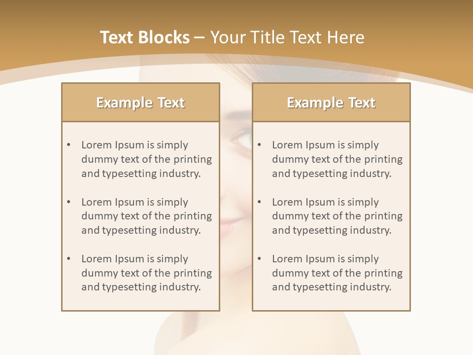 Caucasian Glamour Model PowerPoint Template