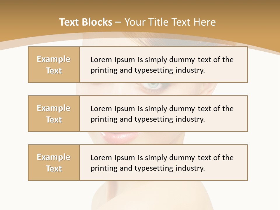 Caucasian Glamour Model PowerPoint Template