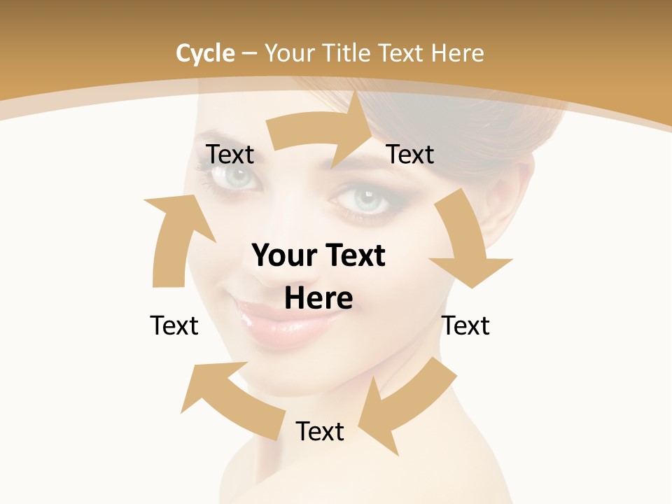 Caucasian Glamour Model PowerPoint Template