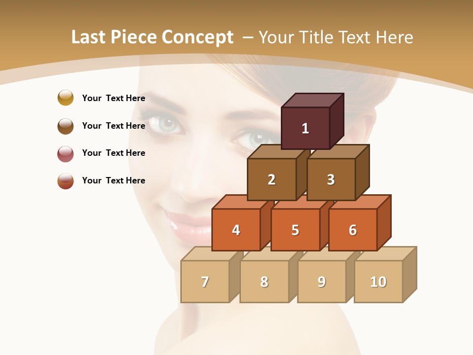 Caucasian Glamour Model PowerPoint Template